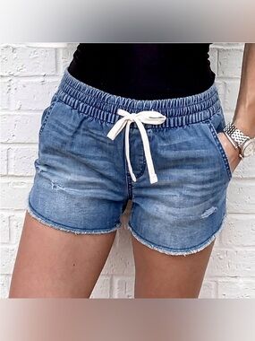 Signature by Levi Strauss Raw Hem Casual Denim Cutoff Shorts Size Small